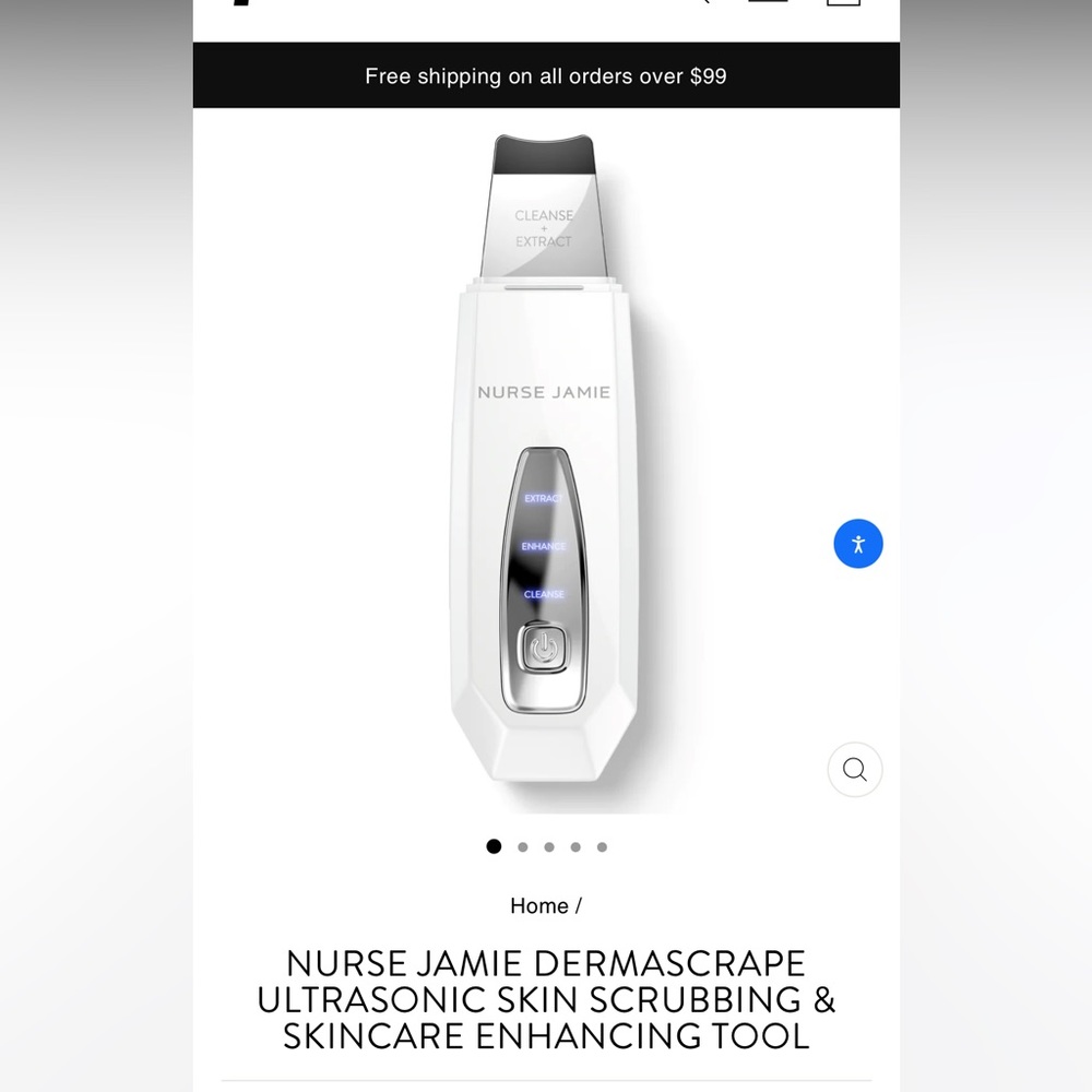 Nurse Jamie Dermascrape Ultrasonic skin scrubbing and skincare enhancement tool